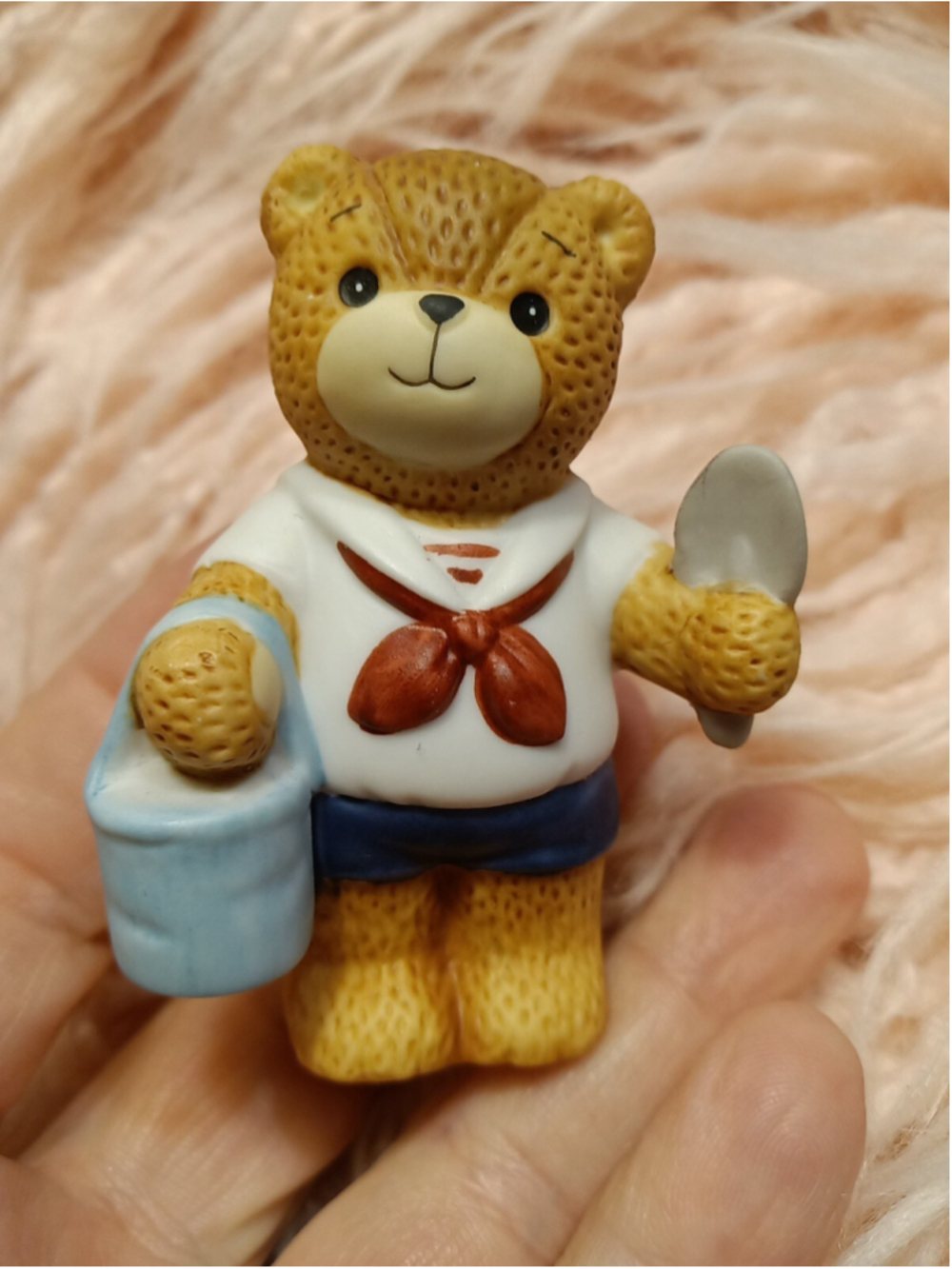 Lucy Rigg Enesco Lucy and Me Bear beach outfit sand bucket & shovel 1985 vintage